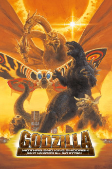 Gojira Mosura Kingu Gidora Daikaijû sôkôgeki (2001) poster