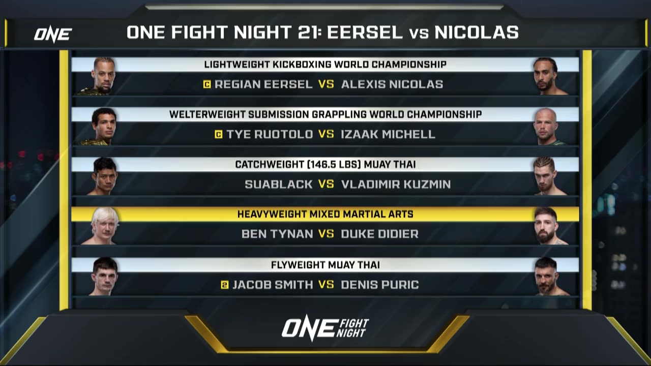 ONE Fight Night 21: Eersel vs. Nicolas screenshot 1